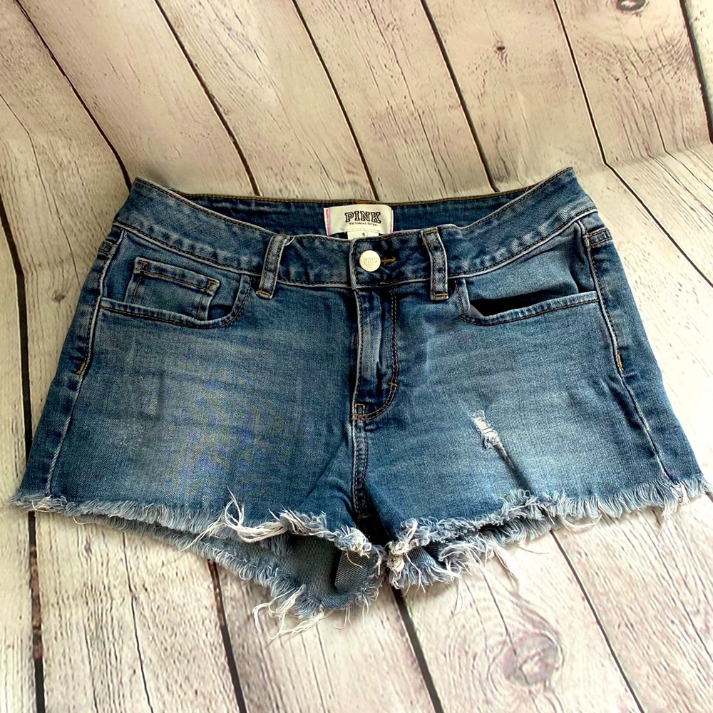 VS Pink Jean Short Cutoff